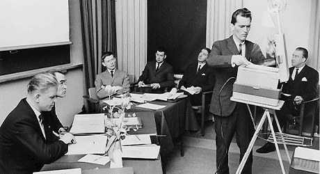 meeting using a projector