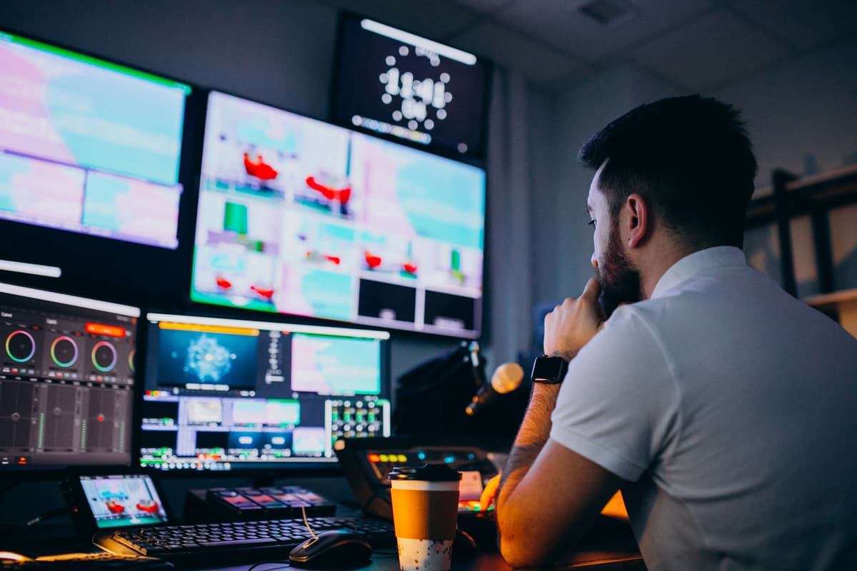 Man in a recording studio
