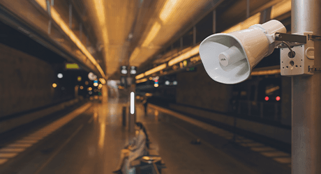 Speaker on a pole